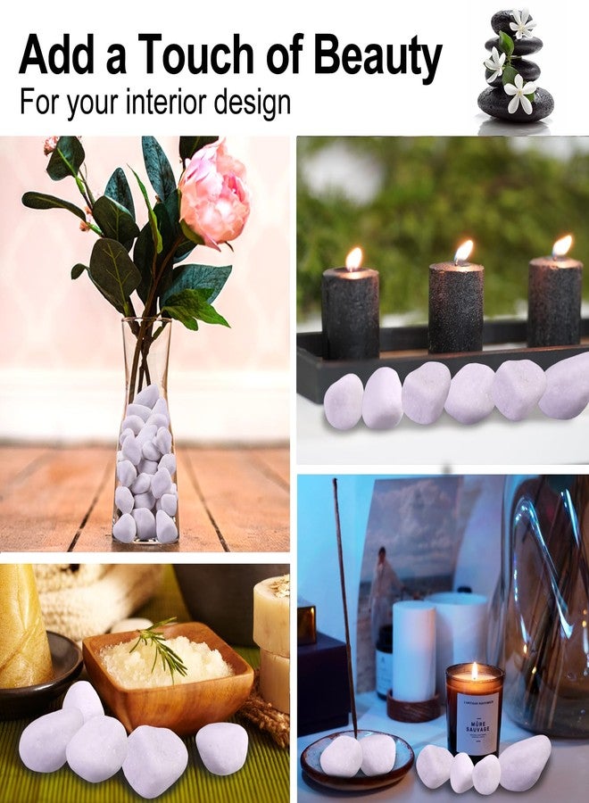 10 أرطال من صخور نهرية بيضاء من ليكوريس لتنسيق الحدائق - حصى أبيض مصقول عالي الجودة للنباتات - أحجار زينة للحديقة - 1-2 صخرة نباتية كبيرة، مثالية لأحواض السمك وديكور المنزل - Image 3